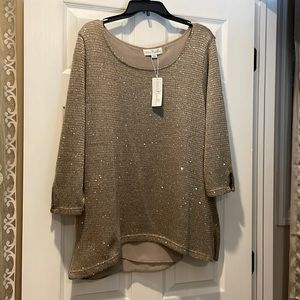 Simply by Noelle L/XL GOLD Sequined top